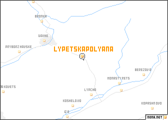 map of Lypetsʼka Polyana