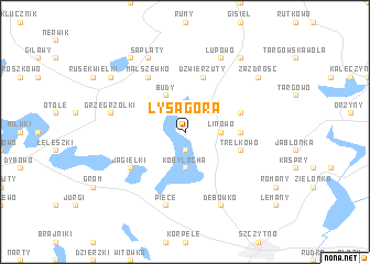 map of Łysa Góra