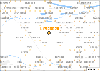 map of Łysa Góra