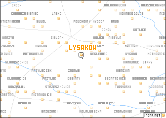 map of Łysaków