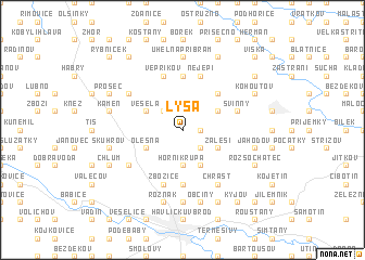 map of Lysá