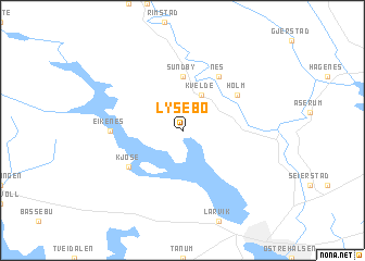 map of Lysebø