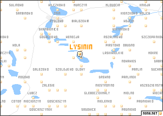 map of Łysinin