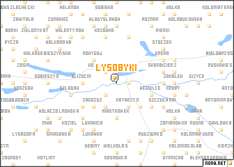 map of Łysobyki