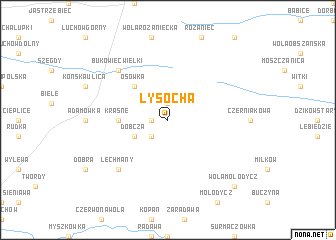 map of Łysocha