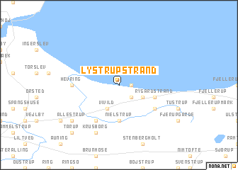 map of Lystrup Strand