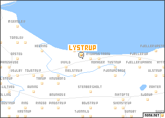 map of Lystrup