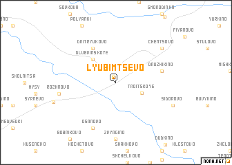 map of Lyubimtsevo