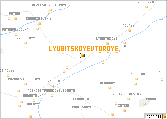 map of Lyubitskoye Vtoroye