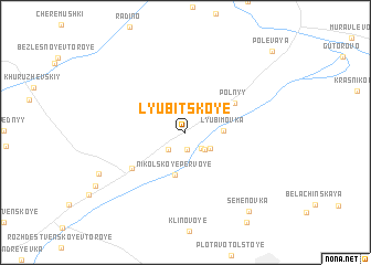 map of Lyubitskoye