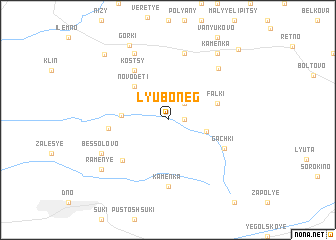 map of Lyuboneg