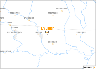 map of Lyubonʼ