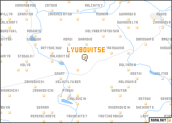 map of Lyubovitse