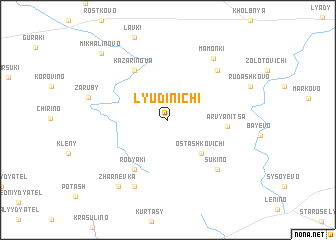 map of Lyudinichi