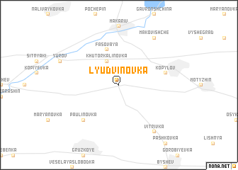 map of Lyudvinovka