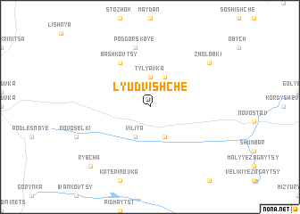 map of Lyudvishche