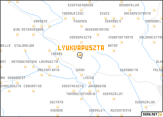 map of Lyukvapuszta