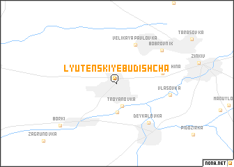 map of Lyutenskiye Budishcha