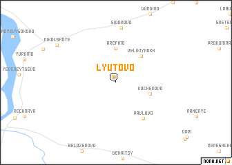 map of Lyutovo