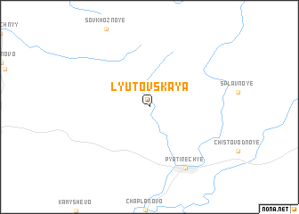 map of Lyutovskaya