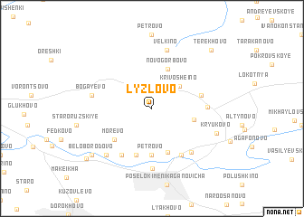 map of Lyzlovo