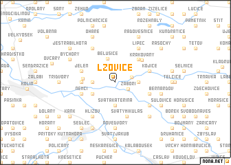 map of Lžovice