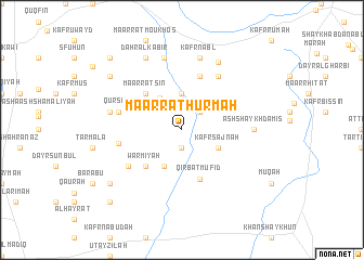 map of Ma‘arrat Ḩurmah