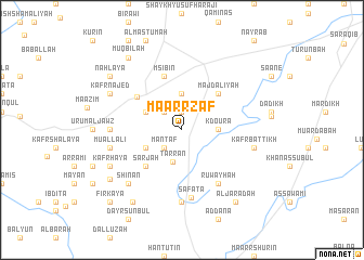 map of Ma‘arr Zāf