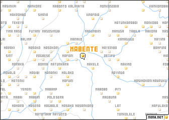 map of Mabente