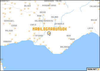 map of Mabilog na bundok