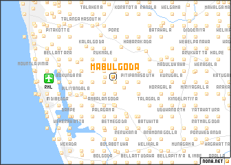 map of Mabulgoda