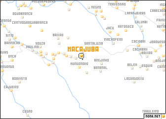 map of Macajuba