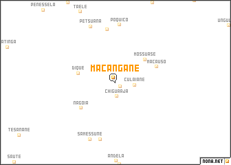 map of Macangane