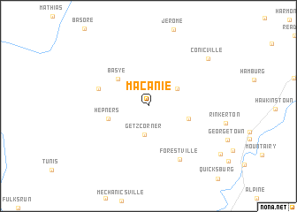 map of Macanie