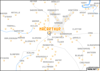 map of MacArthur