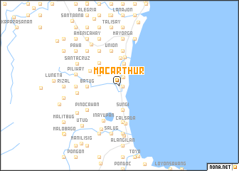 map of MacArthur