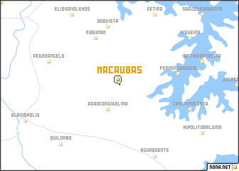 map of Macaúbas