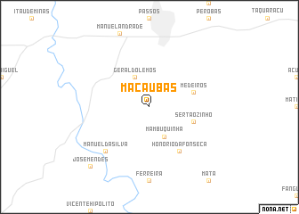 map of Macaúbas