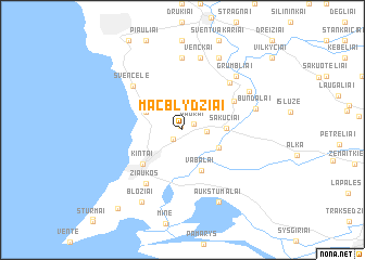 map of Macblydžiai