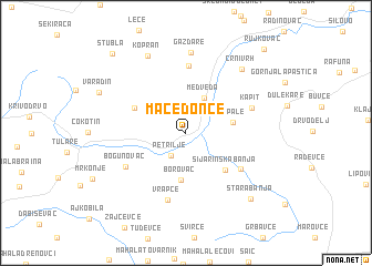 map of Maćedonce