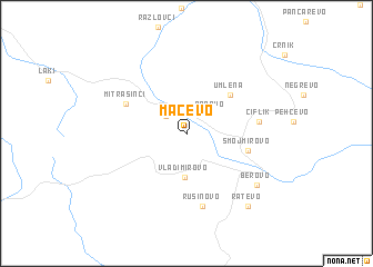 map of Mačevo