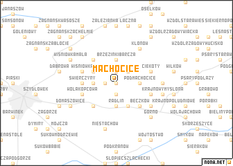 map of Mąchocice