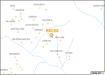 map of Machu