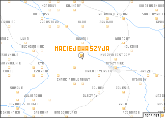 map of Maciejowa Szyja