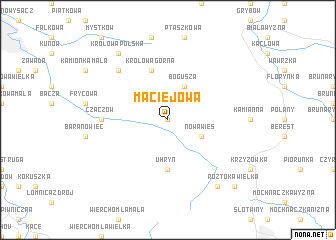 map of Maciejowa