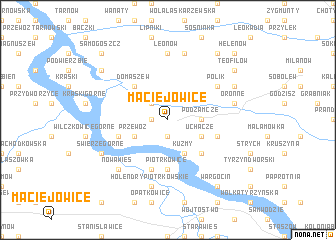 map of Maciejowice