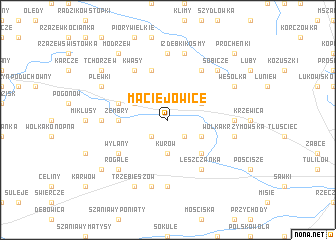 map of Maciejowice