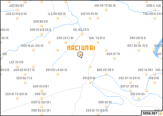 map of Mačiūnai