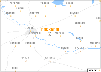 map of Mackėnai