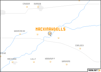 map of Mackinaw Dells